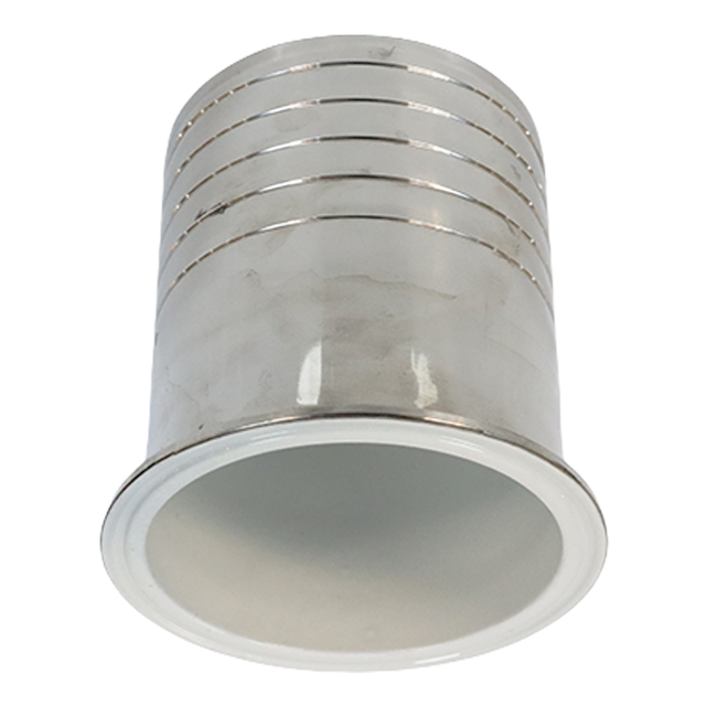 الفولاذ المقاوم للصدأ الصحي الغذاء الصف PTFE مبطن ثلاثي المشبك إلى خرطوم محول خرطوم تركيب الأنابيب الشائكة