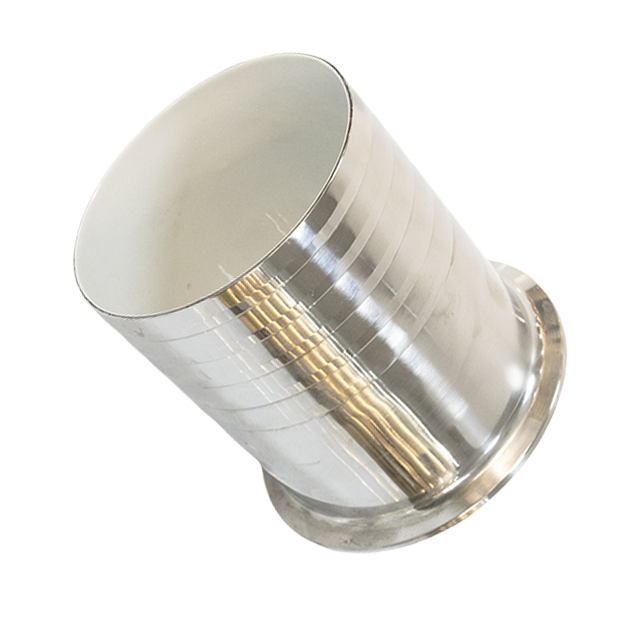 الفولاذ المقاوم للصدأ الصحي الغذاء الصف PTFE مبطن ثلاثي المشبك إلى خرطوم محول خرطوم تركيب الأنابيب الشائكة