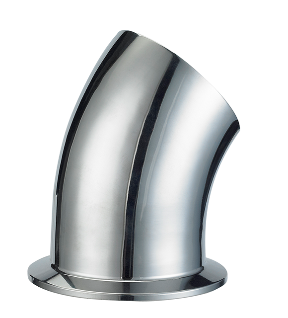 الفولاذ المقاوم للصدأ الصحي ISO2037 BPE-2KMP BPE JN-FT-20 7003 45 درجة الكوع المشبك القصير 