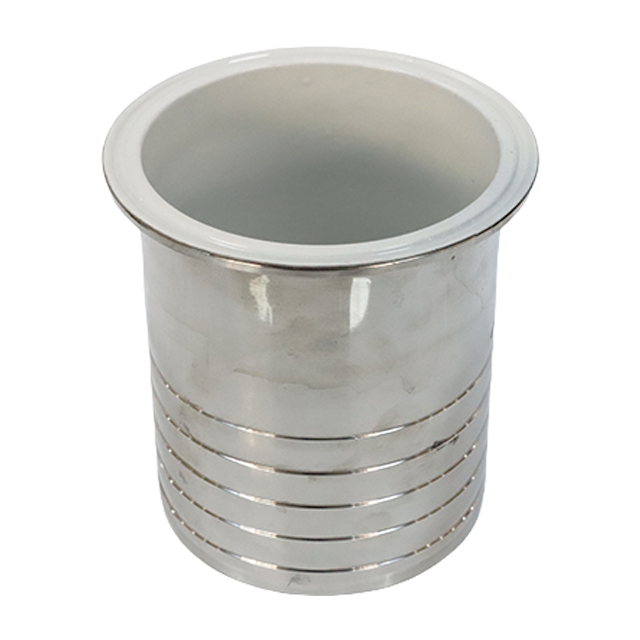الفولاذ المقاوم للصدأ الصحي الغذاء الصف PTFE مبطن ثلاثي المشبك إلى خرطوم محول خرطوم تركيب الأنابيب الشائكة