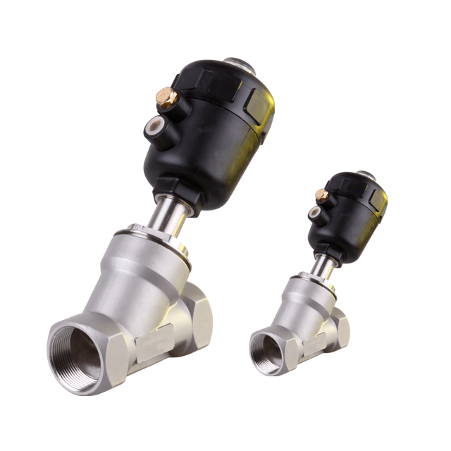 الفولاذ المقاوم للصدأ الصحية البخار Pneumaitc صمام مقعد زاوية 